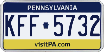 PA license plate KFF5732
