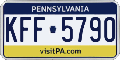 PA license plate KFF5790