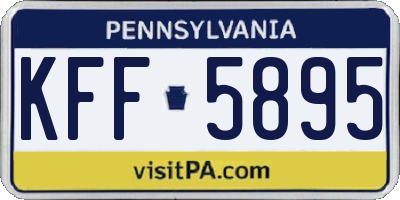PA license plate KFF5895