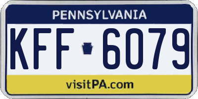 PA license plate KFF6079