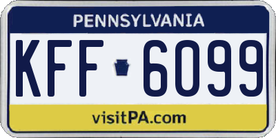 PA license plate KFF6099