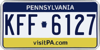 PA license plate KFF6127