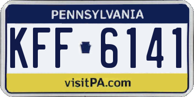 PA license plate KFF6141