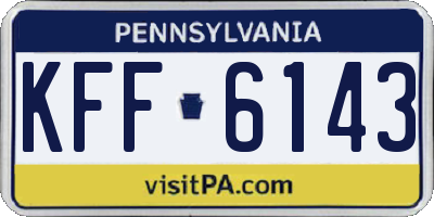 PA license plate KFF6143