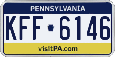 PA license plate KFF6146