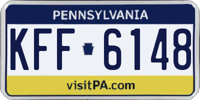 PA license plate KFF6148