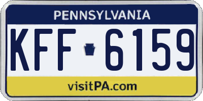 PA license plate KFF6159