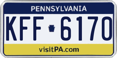 PA license plate KFF6170