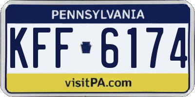 PA license plate KFF6174