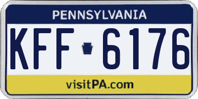 PA license plate KFF6176
