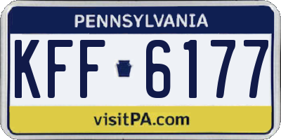 PA license plate KFF6177