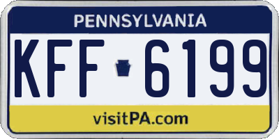 PA license plate KFF6199