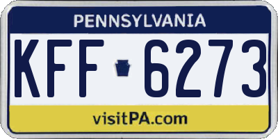 PA license plate KFF6273