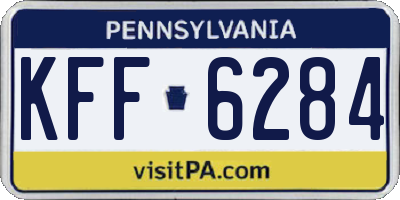 PA license plate KFF6284