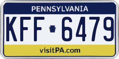 PA license plate KFF6479