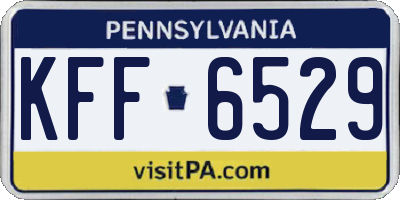 PA license plate KFF6529