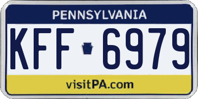 PA license plate KFF6979