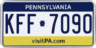 PA license plate KFF7090