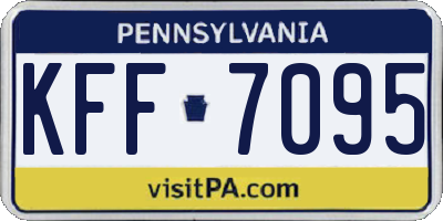 PA license plate KFF7095