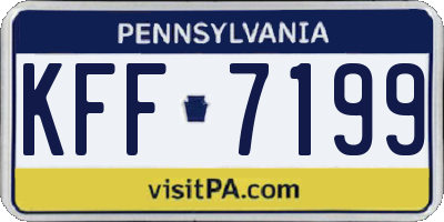 PA license plate KFF7199