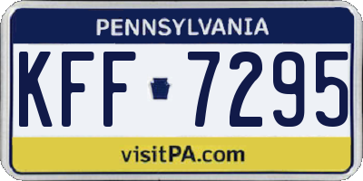 PA license plate KFF7295