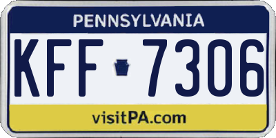PA license plate KFF7306