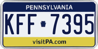 PA license plate KFF7395