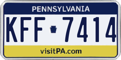 PA license plate KFF7414