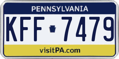 PA license plate KFF7479