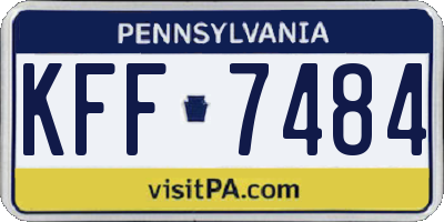 PA license plate KFF7484