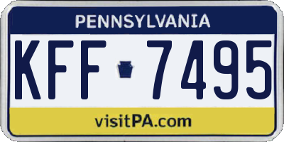 PA license plate KFF7495