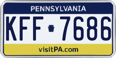 PA license plate KFF7686