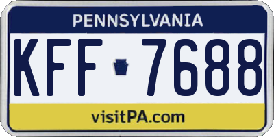 PA license plate KFF7688