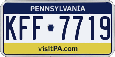 PA license plate KFF7719