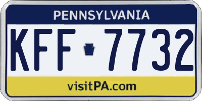 PA license plate KFF7732