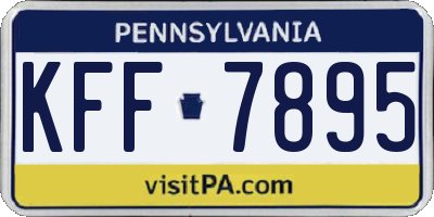 PA license plate KFF7895