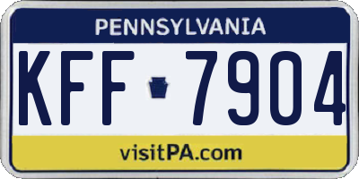 PA license plate KFF7904