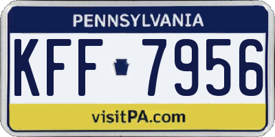 PA license plate KFF7956