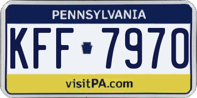 PA license plate KFF7970