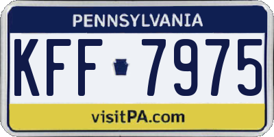 PA license plate KFF7975