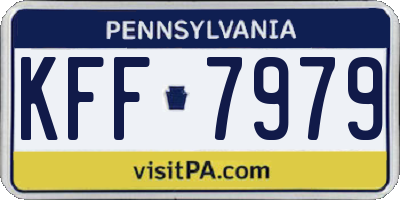 PA license plate KFF7979