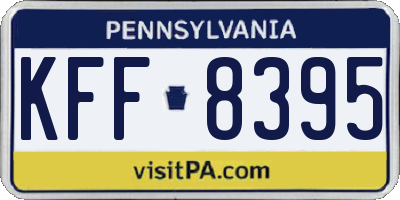 PA license plate KFF8395