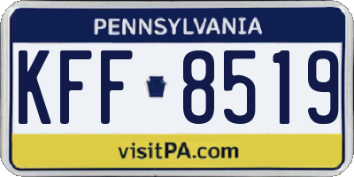 PA license plate KFF8519