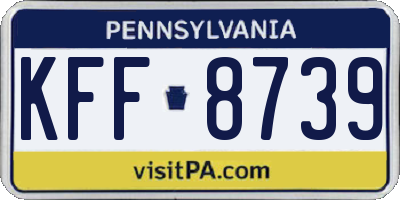 PA license plate KFF8739