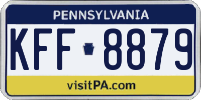 PA license plate KFF8879
