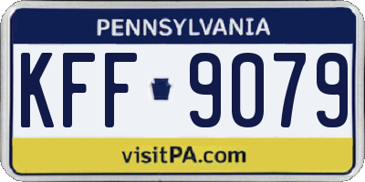 PA license plate KFF9079