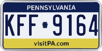PA license plate KFF9164
