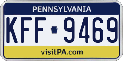 PA license plate KFF9469