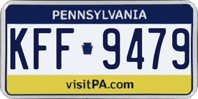 PA license plate KFF9479