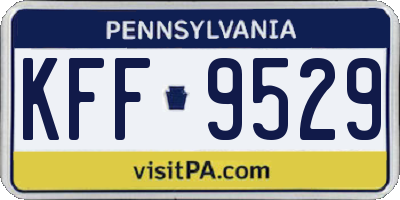 PA license plate KFF9529